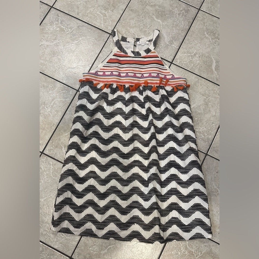 THML Stylish Black and White Chevron women’s Dress Size Small